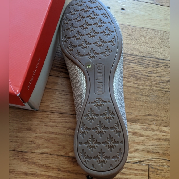 NIB Claireed Blush Gold & Jeweled Loafers - Picture 7 of 8